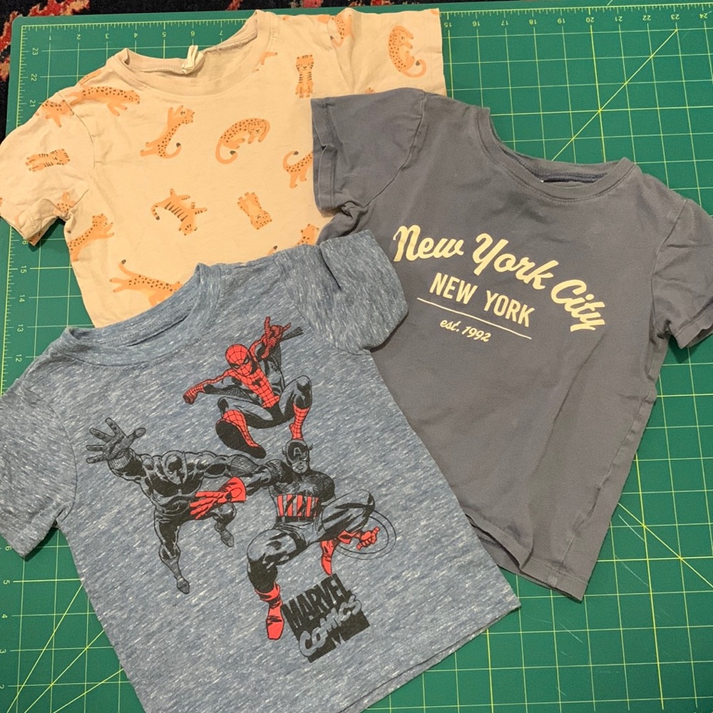 Bundle of Marvel + H&M shirts 3T and 4T
